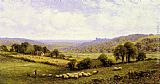Sussex Canvas Paintings - Near Amberley, Sussex, with Arundel Castle in the Distance
